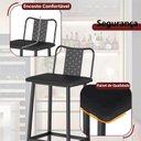 Ver imagem 6 de Kit 2 Banquetas para Cozinha Altas Conjunto 2 Banquetas Altas Aço Industrial