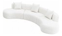 Ver imagem 4 de Sofá Modular Curvo 360cm Orgânico Virginia Bouclé Branco
