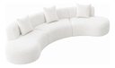 Ver imagem 2 de Sofá Modular Curvo 360cm Orgânico Virginia Bouclé Branco