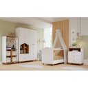 Ver imagem 4 de Conjunto Quarto de Bebê Completo Berço 2 em 1 Cômoda Estante Guarda Roupa Bala de Goma Espresso Móve