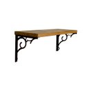 Ver imagem 3 de Prateleira de Parede Nicho Suspenso com Metal Madeira Kalise 45cm