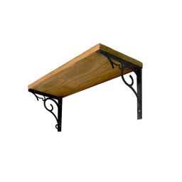 Prateleira de Parede Nicho Suspenso com Metal Madeira Kalise 45cm - 2