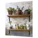 Ver imagem 5 de Prateleira de Parede Nicho Suspenso com Metal Madeira Kalise 45cm