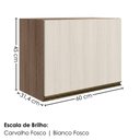 Ver imagem 3 de Armario Aereo Basculante MDF 60 cm Kali 166771 Carvalho Toq Bianco Nicioli