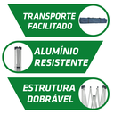 Ver imagem 4 de Tenda Articulada Gazebo 3x3m Articulado Alumínio Praia Camping com Bolsa - Azul