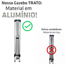 Ver imagem 5 de Tenda Articulada Gazebo 3x3m Articulado Alumínio Praia Camping com Bolsa - Azul