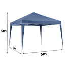 Ver imagem 7 de Tenda Articulada Gazebo 3x3m Articulado Alumínio Praia Camping com Bolsa - Azul