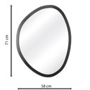 Ver imagem 5 de Espelho Decorativo Orgânico Preto 58x70 Cm