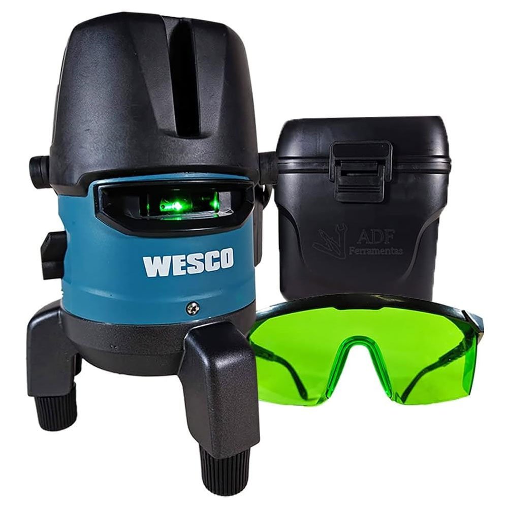 Nivel a Laser 5 Linhas Verdes Base Giratória 360 Ws8911k Wesco - 4