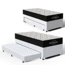 Ver imagem 1 de Cama Box com Colchão de Espuma D45 Ortobom Airtech 150 + Auxiliar de Espuma Unique Solteiro 88cm