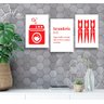 Quadros Placas mdf 6mm quarto sala lavanderia 3 un 29x20 - 2