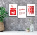 Ver imagem 2 de Quadros Placas mdf 6mm quarto sala lavanderia 3 un 29x20