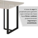 Ver imagem 7 de Mesa para Sala de Jantar Retangular 120x90cm MDF com Vidro Lunna Cinza/Preto Fosco/Off White