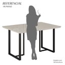 Ver imagem 4 de Mesa para Sala de Jantar Retangular 120x90cm MDF com Vidro Lunna Cinza/Preto Fosco/Off White