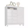 Comoda Sapateira 01 Porta Alexa Baby Branco - 1