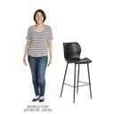 Ver imagem 5 de Kit 5 Banquetas Alta com Encosto para Bancada Cozinha Penha R02 PU Preto - Mpozenato