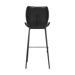 Kit 5 Banquetas Alta com Encosto para Bancada Cozinha Penha R02 PU Preto - Mpozenato - 7