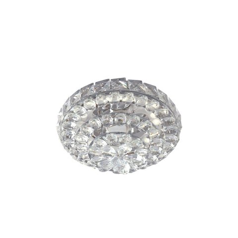 Luminária Plafon LED Moder Redondo Cristal 12W 3000K + 6500K Taschibra