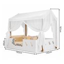 Ver imagem 4 de Cama Casinha Montessoriana Isa MDF + Voal Mosquiteiro Dossel para Quarto Infantil - Branco