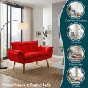 Ver imagem 3 de Namoradeira Decorativa Confortável Para Sala Recepção Consultório  Manicure Alice Suede