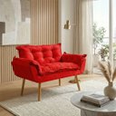 Ver imagem 1 de Namoradeira Decorativa Confortável para Sala Recepção Consultório Manicure Alice Suede