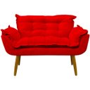 Ver imagem 7 de Namoradeira Decorativa Confortável Para Sala Recepção Consultório  Manicure Alice Suede