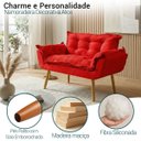 Ver imagem 2 de Namoradeira Decorativa Confortável para Sala Recepção Consultório Manicure Alice Suede