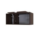 Ver imagem 2 de Armário Aéreo com Nicho e Porta Basculante 35x80x35cm Wlnp80 Nogal - Branco