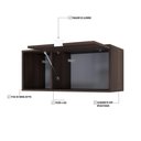 Ver imagem 5 de Armário Aéreo com Nicho e Porta Basculante 35x80x35cm Wlnp80 Nogal - Branco