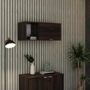 Ver imagem 3 de Armário Aéreo com Nicho e Porta Basculante 35x80x35cm Wlnp80 Nogal - Branco