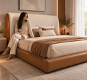 Ver imagem 4 de Conjunto Casal Cama Japonesa Cabeceira Milano Moderna Luxo Premiun Elegante Divani com Cabeceira em