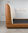 Ver imagem 7 de Conjunto Casal Cama Japonesa Cabeceira Milano Moderna Luxo Premiun Elegante Divani com Cabeceira em