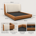 Ver imagem 6 de Conjunto Casal Cama Japonesa Cabeceira Milano Moderna Luxo Premiun Elegante Divani com Cabeceira em