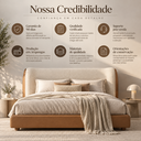 Ver imagem 5 de Conjunto Casal Cama Japonesa Cabeceira Milano Moderna Luxo Premiun Elegante Divani com Cabeceira em