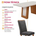 Ver imagem 7 de Mesa de Jantar Carolina 180cm Tampo MDF Vidro Canto Copo com 6 Cadeiras Lisa