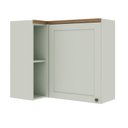 Ver imagem 1 de Armário Aéreo de Canto 1 Porta 100 % MDF Iluminata Geniaflex Verde/Mint