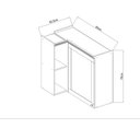 Ver imagem 4 de Armário Aéreo de Canto 1 Porta 100 % MDF Iluminata Geniaflex