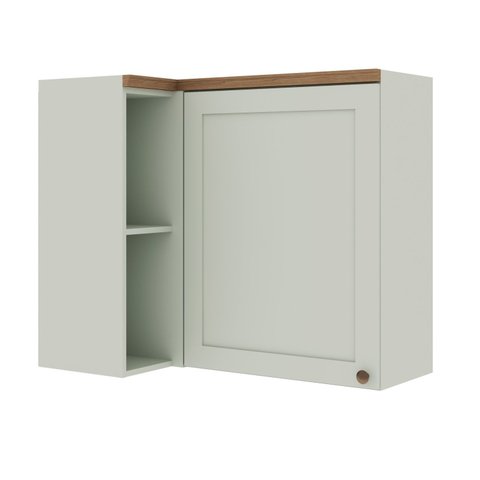 Armário Aéreo de Canto 1 Porta 100 % MDF Iluminata Geniaflex