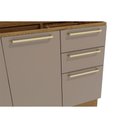 Ver imagem 2 de Balcão de Cozinha Modulado Botanic M624 c/ 2 Portas e 3 Gavetas Nogueira/Fendi - Kappesberg