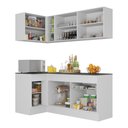 Ver imagem 2 de Armário De Cozinha Compacta De Canto Mp2092.964 Branco/Preto