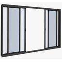 Ver imagem 1 de Vitro 4 Folhas 1,00 X 1,50 Sem Grade Alumínio Preto