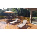 Ver imagem 5 de Kit Jogo Mesa Giratória Aluminio 6 Cadeiras Espreguiçadeiras Mesinha e Guarda Sol