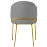Cadeira Aurora Bouclé Cinza Metal Dourado - 3