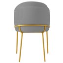 Ver imagem 3 de Cadeira Aurora Bouclé Cinza Metal Dourado