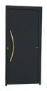 Ver imagem 1 de Porta Lambril Savana c/Puxador e. Super Preto Dourado 100 Brimak