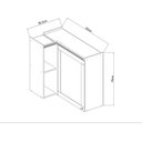 Ver imagem 4 de Armário Aéreo de Canto 1 Porta 100% MDF Iluminata Branco/Fosco