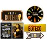 Kit 6 Placas Decorativas Frases Boteco Cervejas Bebidas - 1