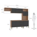 Ver imagem 4 de Cozinha Compacta com Tampo 2 Peças 9 Portas 2 Gavetas Malu 