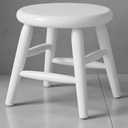 Ver imagem 6 de Kit 2 Banquinhos Redondos Torneados em Madeira Maciça Branco Acetinado