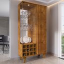 Ver imagem 2 de Cristaleira Porta de Vidro com Adega 91cm Lauana Naturalle B02 - Mpozenato